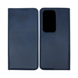 Capa Flip de Couro com Bolso Interno para Oppo A5 Azul